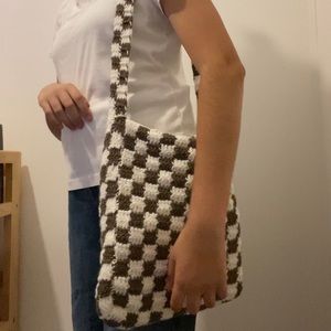 Checkered Crochet Bag